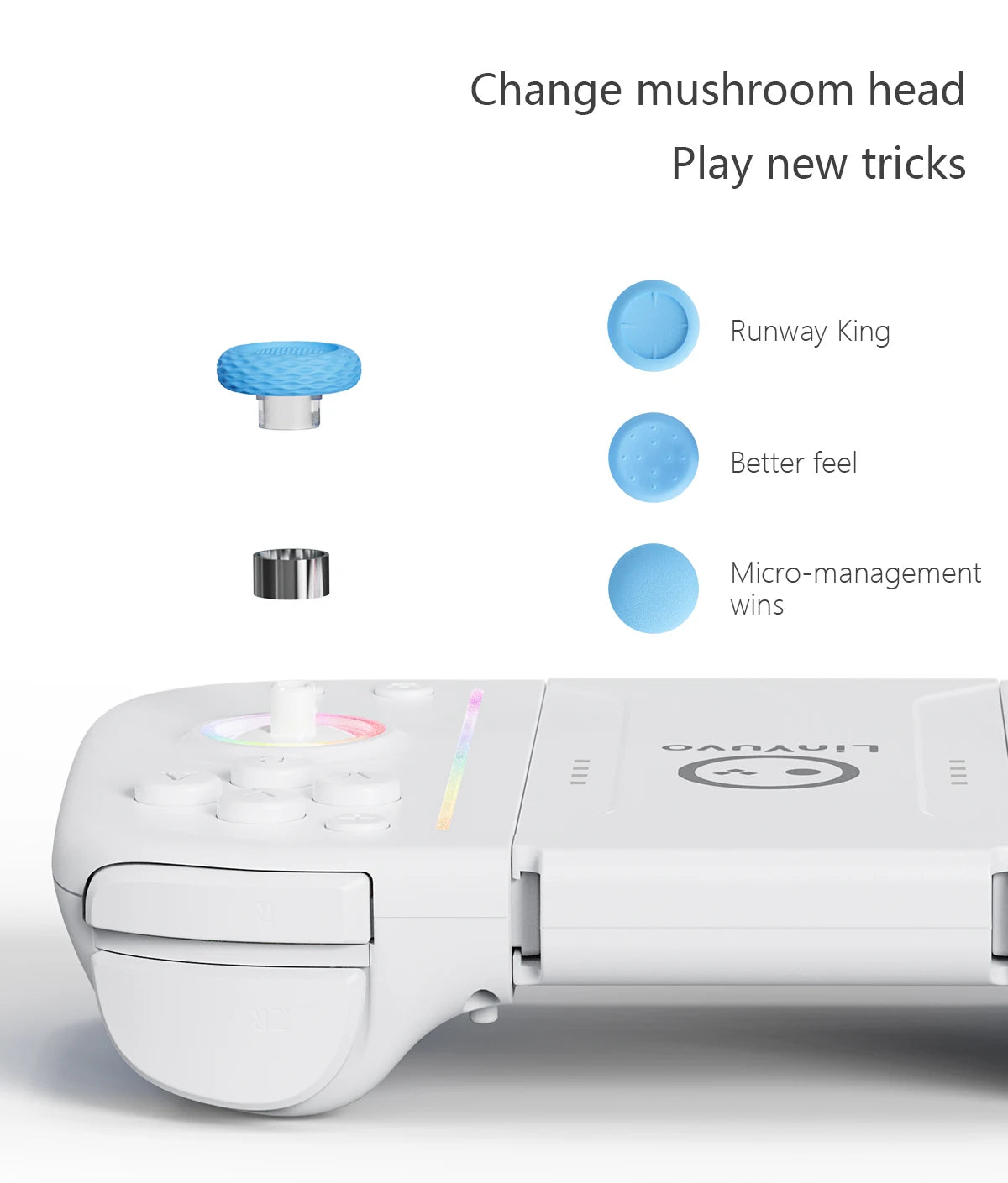 LinYuvo Wireless Switch Controller KS52 for Nintendo NS/OLED,Wireless Joypad Controller with Adjustable Vibration&Large Battery