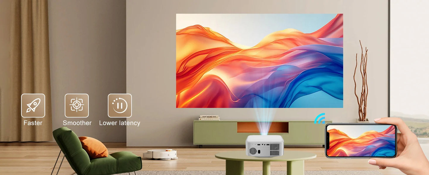 ZDSSY P92 MAX Smart Projector Android 13 Netflix Officially Licensed HD 1080P BT5.2 WiFi 12000L Elec Focus Auto Keyston 4K Movie