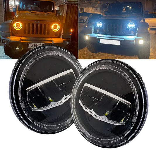 5.75 7 9 Inch Round LED Car Headlight High Low Beam Auto Headlamp H4 H13 Led Light for Jeeps Wrangler JK JL Auto Lighting System