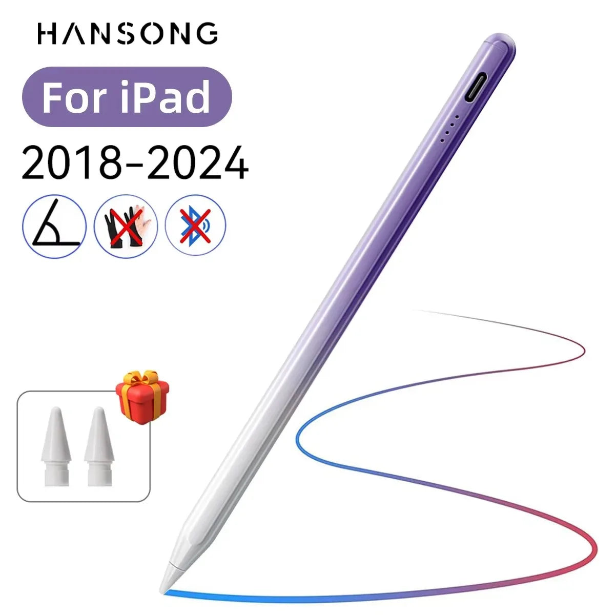 Stylus Pen for Apple Pencil 1 2 iPad 10th 9th 8th 7th 6th Air 5th 4th 3rd Generation Pro 12.9 11 inch Mini 6 5 Palm Rejection