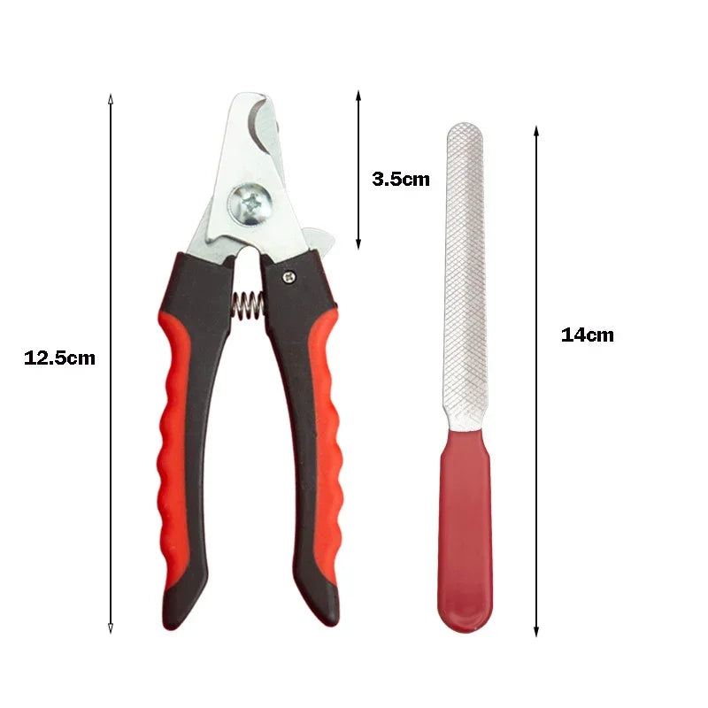 Professional Pet Nail Clippers Heavy Duty Stainless Steel Sharp Blade Safe Hook Grooming Tool  Dogs Cats Rabbits Small Animals