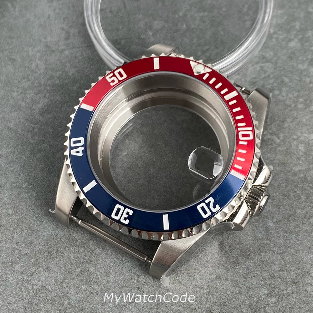 40mm Sub GMT Watch Case for NH34 NH35 NH36 NH37 NH38 NH39 NH70 NH72 Movement 120Click Bezel 200m Waterproof Resistant Steel