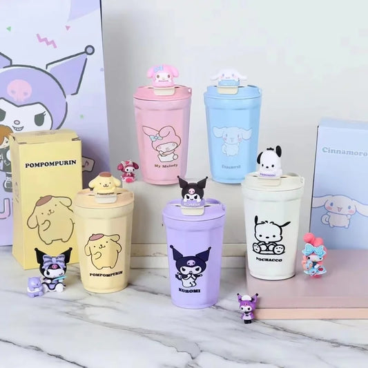 Cute Cartoon Children Insulated Cup With High Appearance 304 Stainless Steel Large Capacity Student Children Portable Water Cup