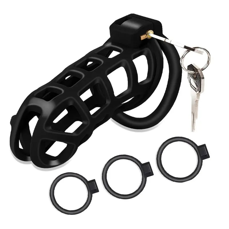 Male Chastity Dragon Lock  Device Comfortable To Wear Bird Cage Ring Male SM Penis Bondage Cage Penis Training Toy Adult Product