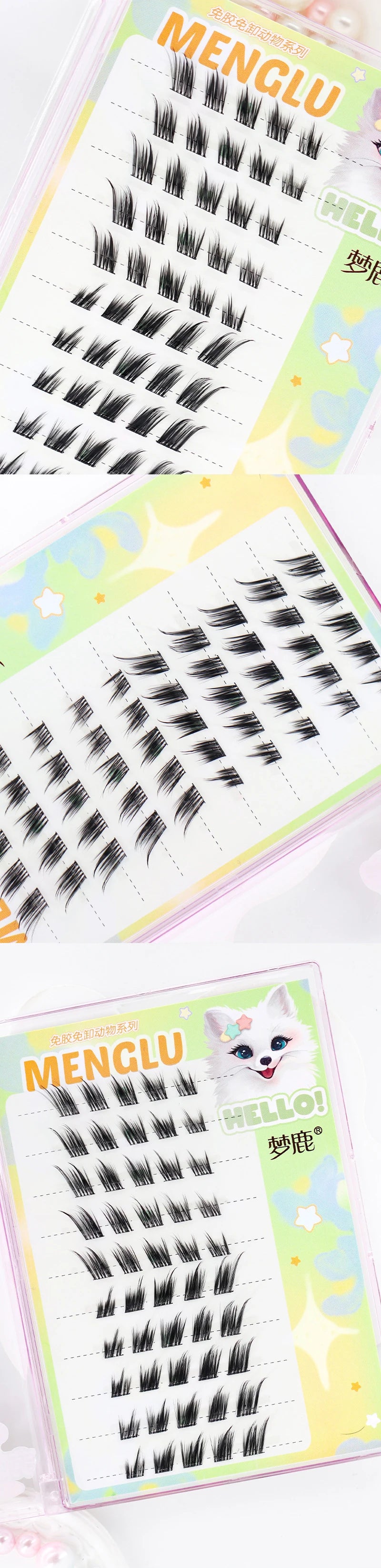 Self Adhesive Eyelashes Cluster Lashes No Glue Individual Lashes  Soft  Idol Lash Clusters Reusable Self Adhesive Lashes
