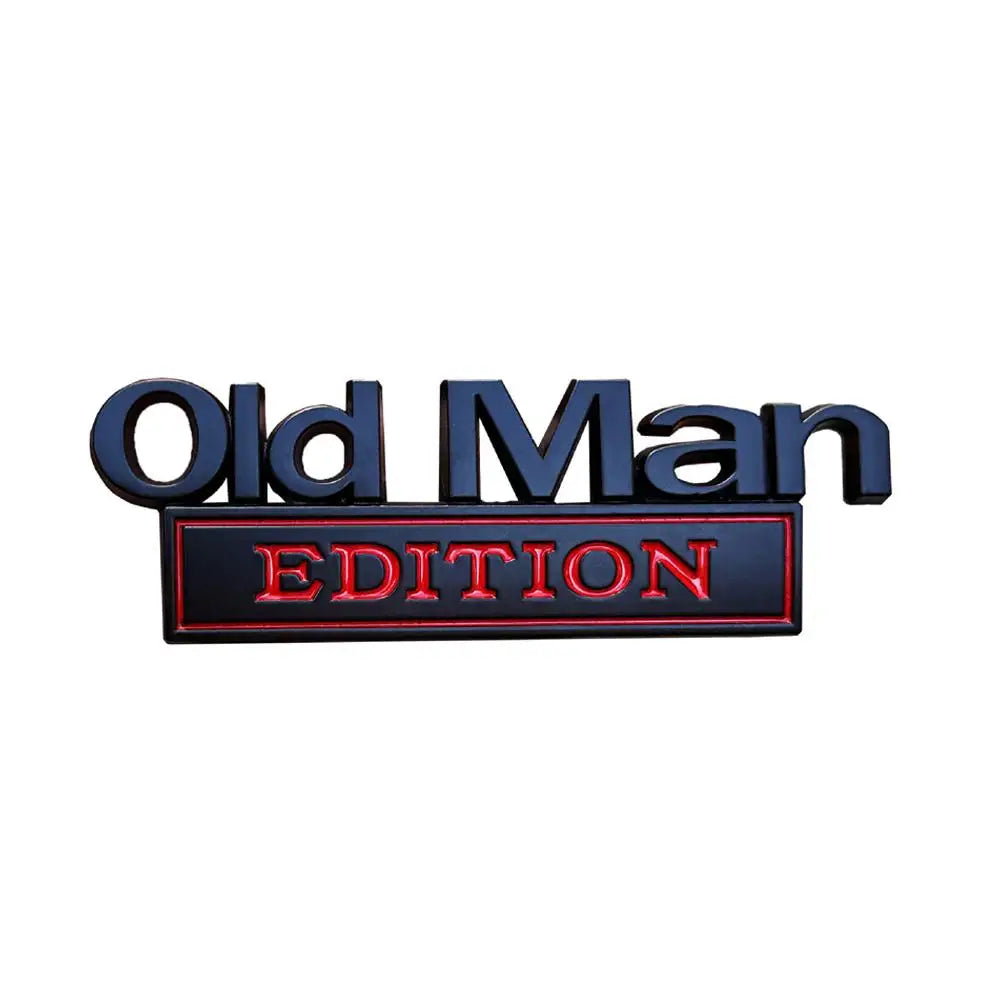 fashion Car Metal Logo 3D old man Edition Emblem Sticker Car Trunk Door Styling Decals Stickers Auto Decoration Accessories