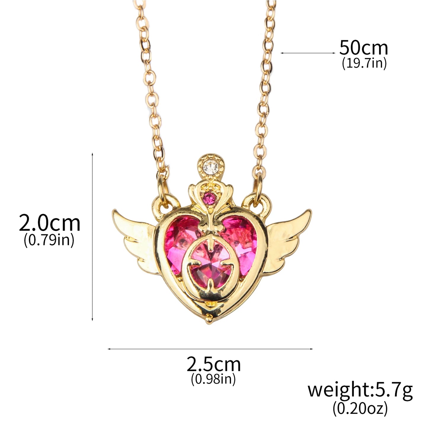 Anime Sailor Moon Necklace Love Wings Magic Stick Pendant Necklace Girl Jewelry Gift Cosplay Prop Choker
