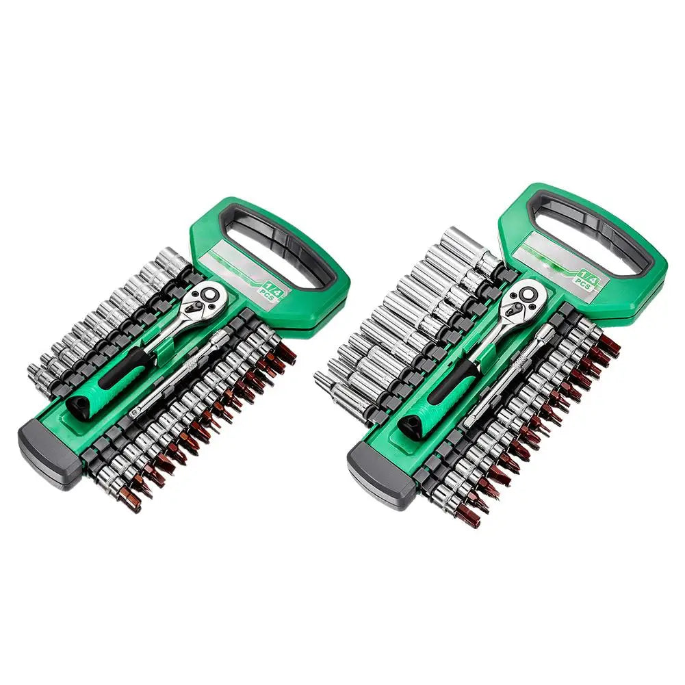 Ratchet Socket Wrench Set 1/4 3/8 1/2 Combination Motorcycle Car Repair Hand Tools Spanner Sleeves Head Auto Repairing Kit