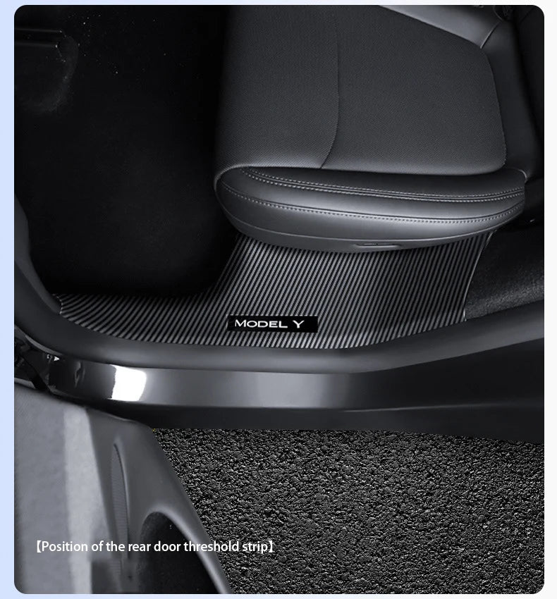 For New Tesla Model Y Juniper 2025+Front And Rear Door ABS Anti Scratch And Dirt Resistant Threshold Strips Interior Accessories