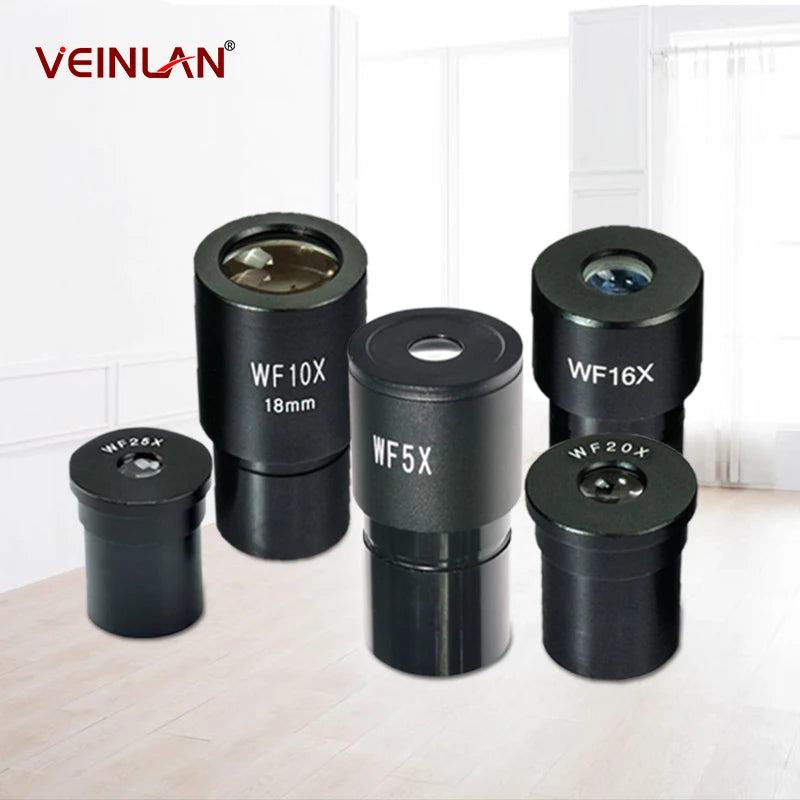 Bioscopic microscope eyepiece, Wf5X, Wf10X, Wf15X, Wf16X, Wf20X, Wf25, installation size 23.2 millimeters.