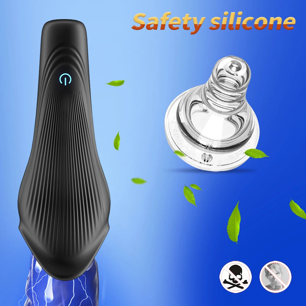 Powerful Blowjob Male Masturbator Cup Tongue Licking Glan Stimulation Vibrator Penis Massager Delay Trainer Sex Machine Sex Toys