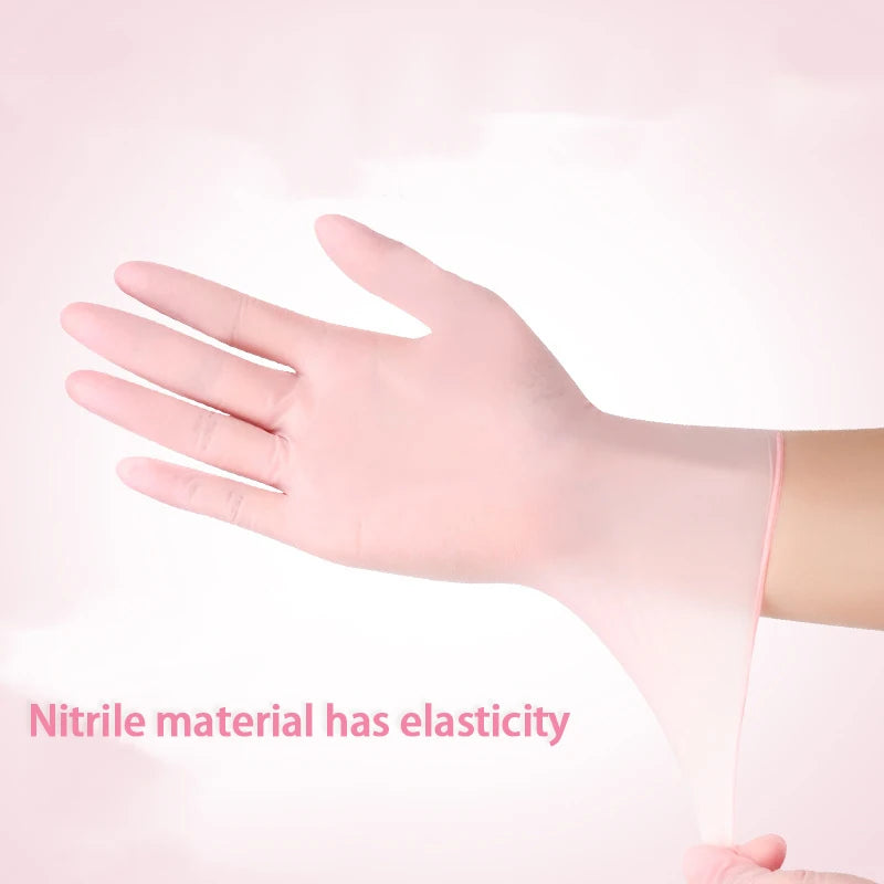 400/200/100/50/20PCS disposable nitrile gloves for household use, hairdressing, cleaning, dishwashing, and tattoo gloves ﻿