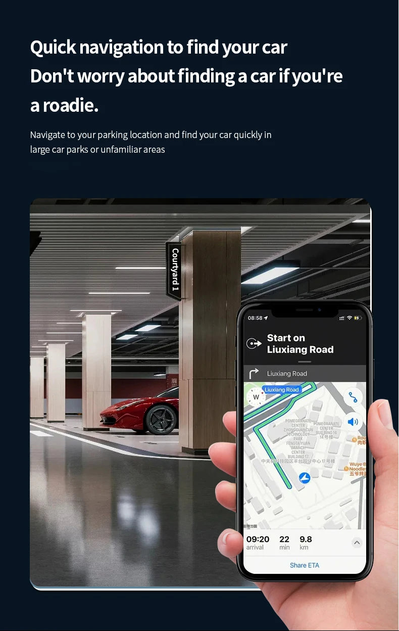 AP200 20W Universal Mini OBD GPS Locator Tracker Cigarette Lighter USB Type-C Adapter Hidden Find My Apple Official App