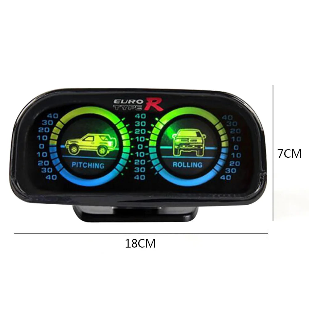 Inclinometer Clinometer Two-Barreled Backlight Car Angle Tilt Inclinometer Car Compass LED Inclinometer Off Road 4x4 Accessories