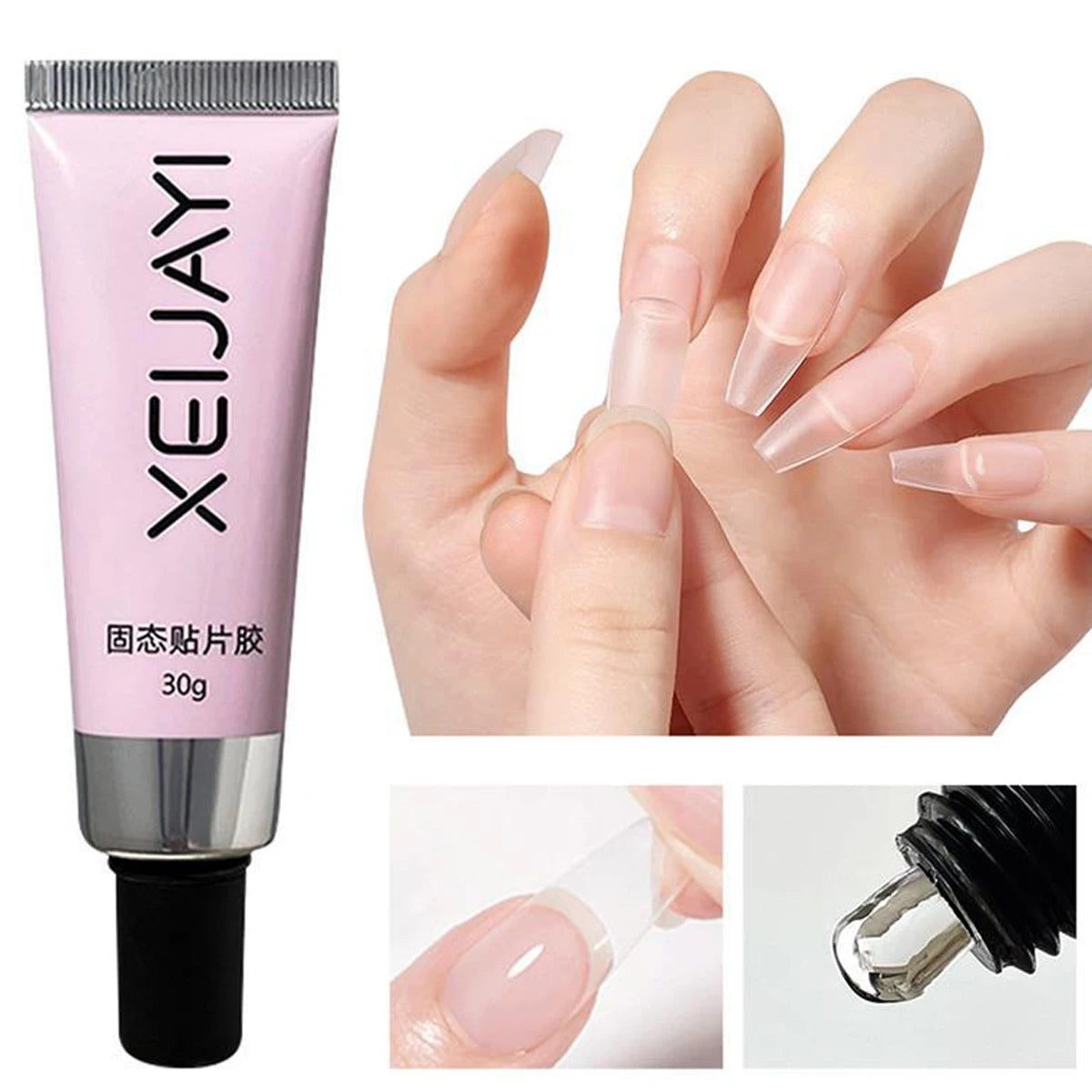30g Solid Strong Adhesive Nail Glue For Rhinestone/False Nails/Glitter Fast Drying Gel DIY Professional Salon Manicure Glue *&#