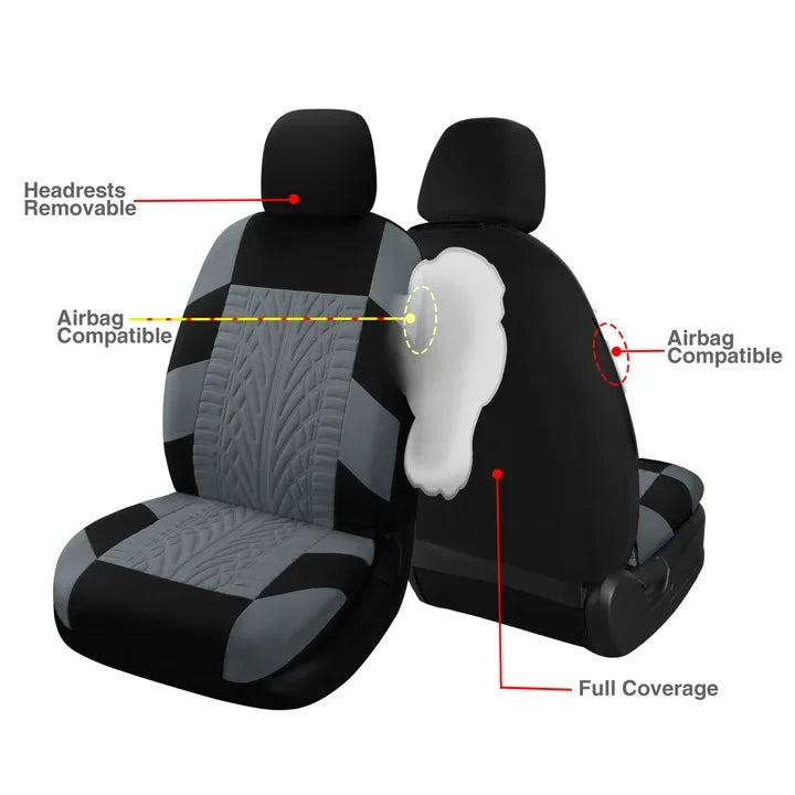 Customized Polyester Four Seasons Universal Full Set Car Seat Covers
