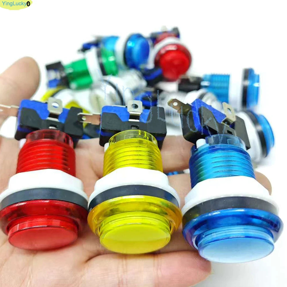 2 Player DIY Arcade Game Kit for PC Raspberry Pi with LED Push Buttons American Style Joystick USB Encoder Cables Mame Jamma