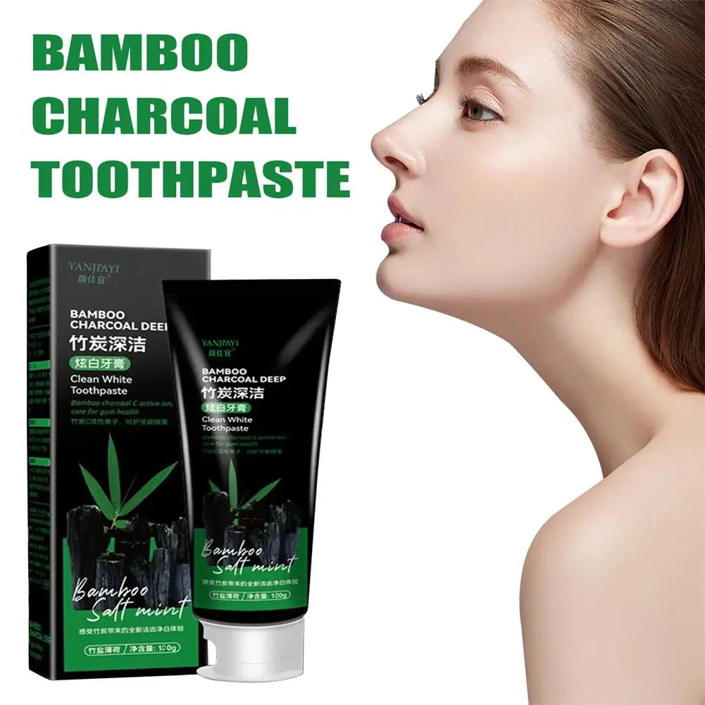 Bamboo Charcoal Toothpaste Whitening Teeth Activated Carbon Removing Yellow Teeth Cleaning Tooth Stain Oral Fresh Tooth Care