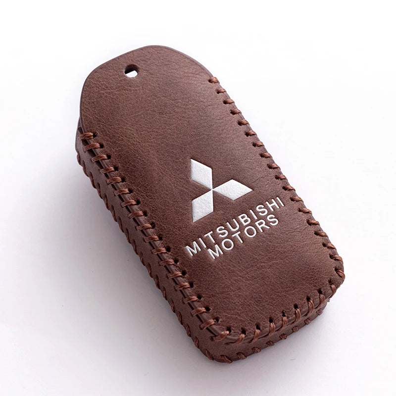 Car Key Case Cover Keyless Leather Shell for Mitsubishi Outlander Lancer Eclipse Mirage Xpander ASX Pajero Cross Montero Eclipse