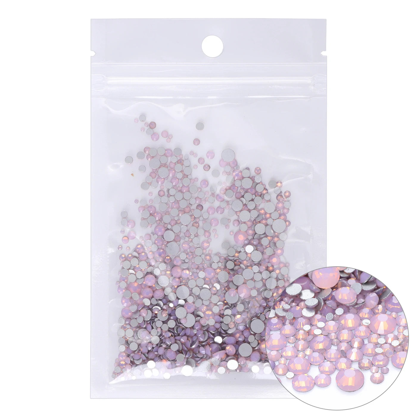QIIY 1440Pcs Mix Size SS3-SS20 Clear Crystal FlatBack Rhinestones Non-Hotfix Glass Decorations DIY Glitter Stones 3D Nail Art