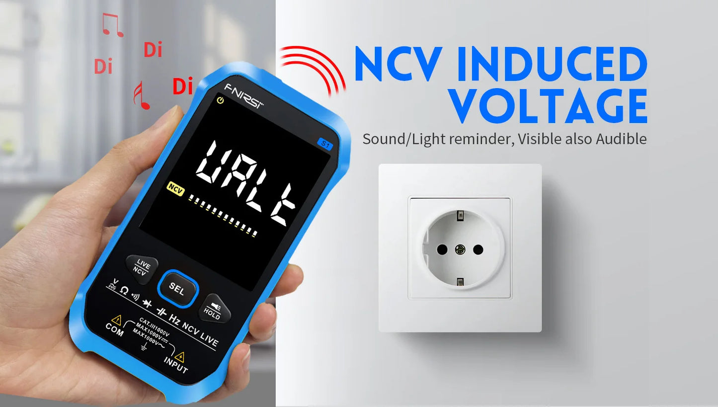 FNIRSI-S1 Digital Multimeter 9999counts AC DC Voltage Resistance Capacitance Diode NCV Hertz Live Wire Tester With Thermocouple