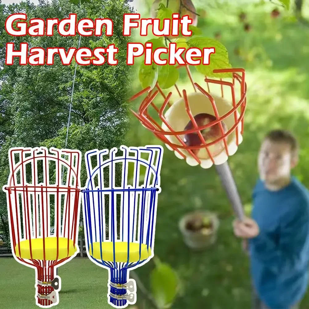 Long Handle Fruit Picker with Basket Adjustable Fruit Catcher for Apple Mango Pear Avocado Professional Orchard Tool I8P8