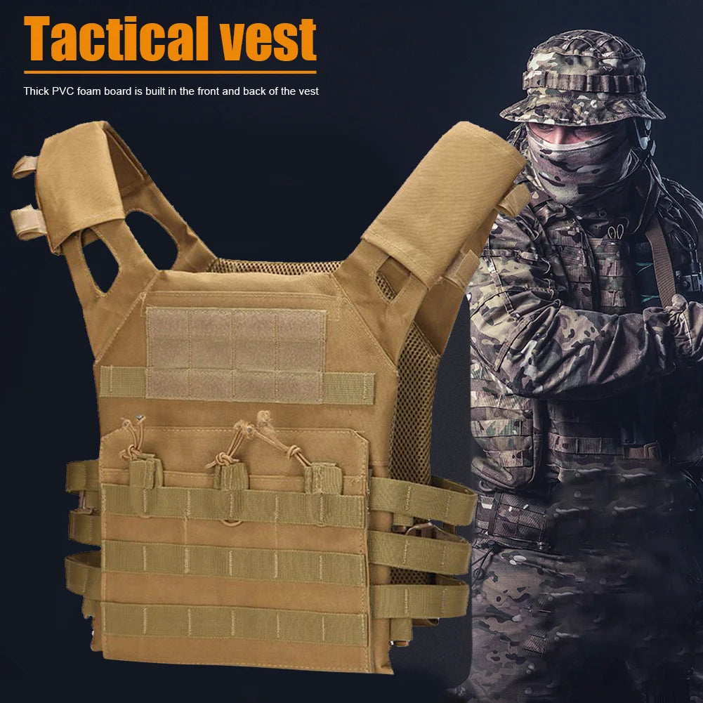 Nylon Tactical Vest Body Armor Hunting Carrier Airsoft Accessories Combat MOLLE Camo Military Army Vest CS Game Jungle Equipment
