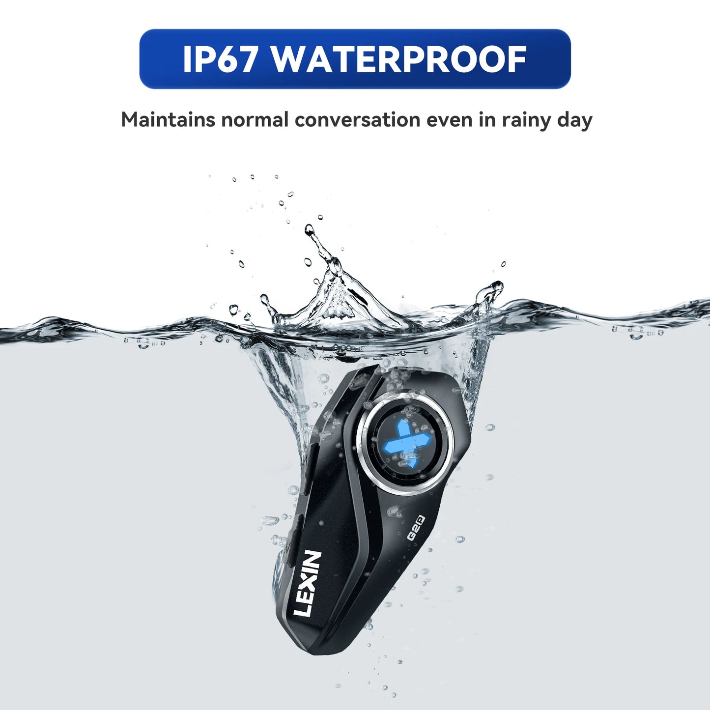 LEXIN-G2P Motorcycle Bluetooth Helmet Intercom,Upgradednoise Cancellation Headphones,6 Color Cases,Hi-fi Stereo Sound Quality