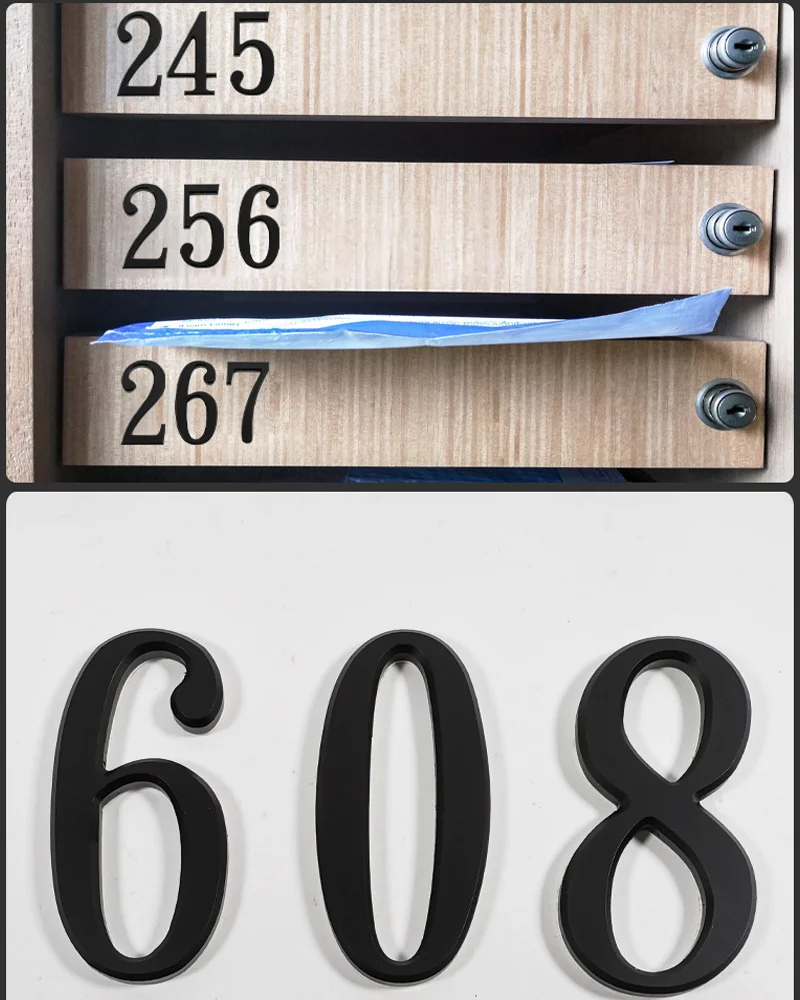 House Number Outdoor Letters Digital Outdoor Numbers for Residence Signs Door Alphabet Home Address Name Plate Hotel Residential