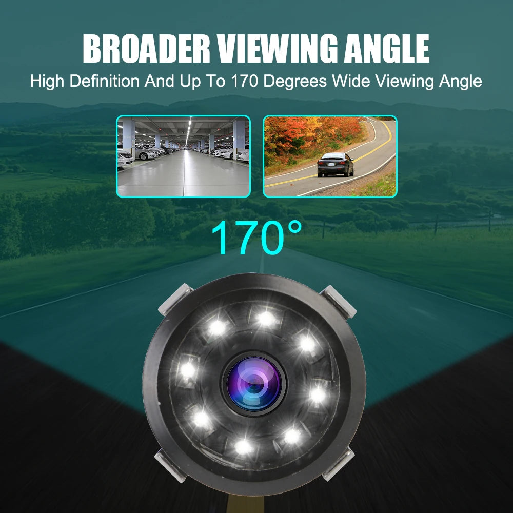 8 LED Car Rear View Camera 170° Night Vision Parking Reversing Monitoring CCD Waterproof Wide Angle Backup Cameras