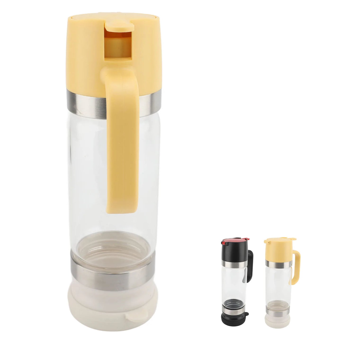 Honey Dispenser 350ml Clear Glass Syrup Dispenser with Handle Prevent Dripping Honey Container for Coffee Shops Restaurants Home