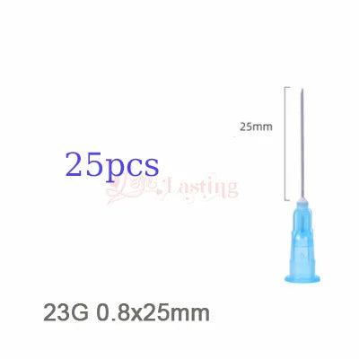 25pcs 18G 25G 27G 30G 31G 32G 34G Disposable Sharp Needle for Hyaluronic Acid Sterile Stainless Steel Tattoo Needles