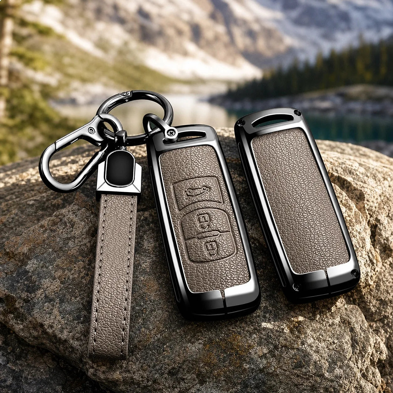 Suitable for Mazda Axela Atenza 3 2 6 CX3 CX5 CX30 CX8 CX9 MX5 SKYACTIV Zinc Alloy Car Key Cover Leather Car Key Bag Holder