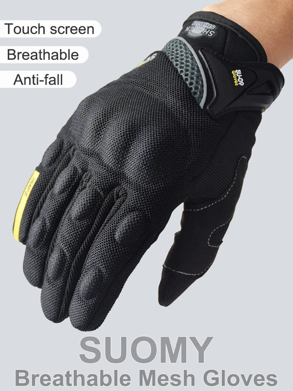 SUOMY Women Purple Motorcycle Gloves Touch Screen Full Finger Racing/Climbing/Cycling/Riding Sport Windproof Motocross Gloves