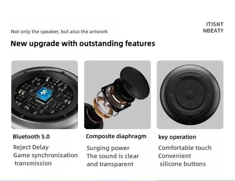 Lenovo K30 Wireless Bluetooth Speaker Portable Mini Outdoor Wireless Speakers Music Surround Loudspeaker HD Voice Shocking Bass