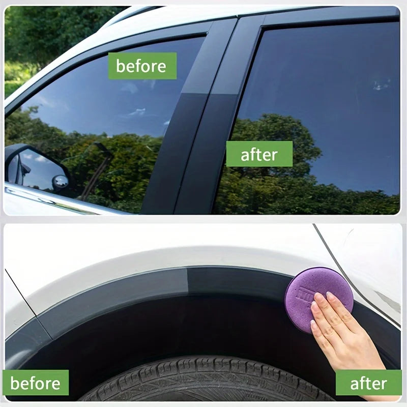 Black Shine Tire Wax - Durable, Long-Lasting Protection & Restoration for Car, Bike, and Motorcycle Tires Accessories