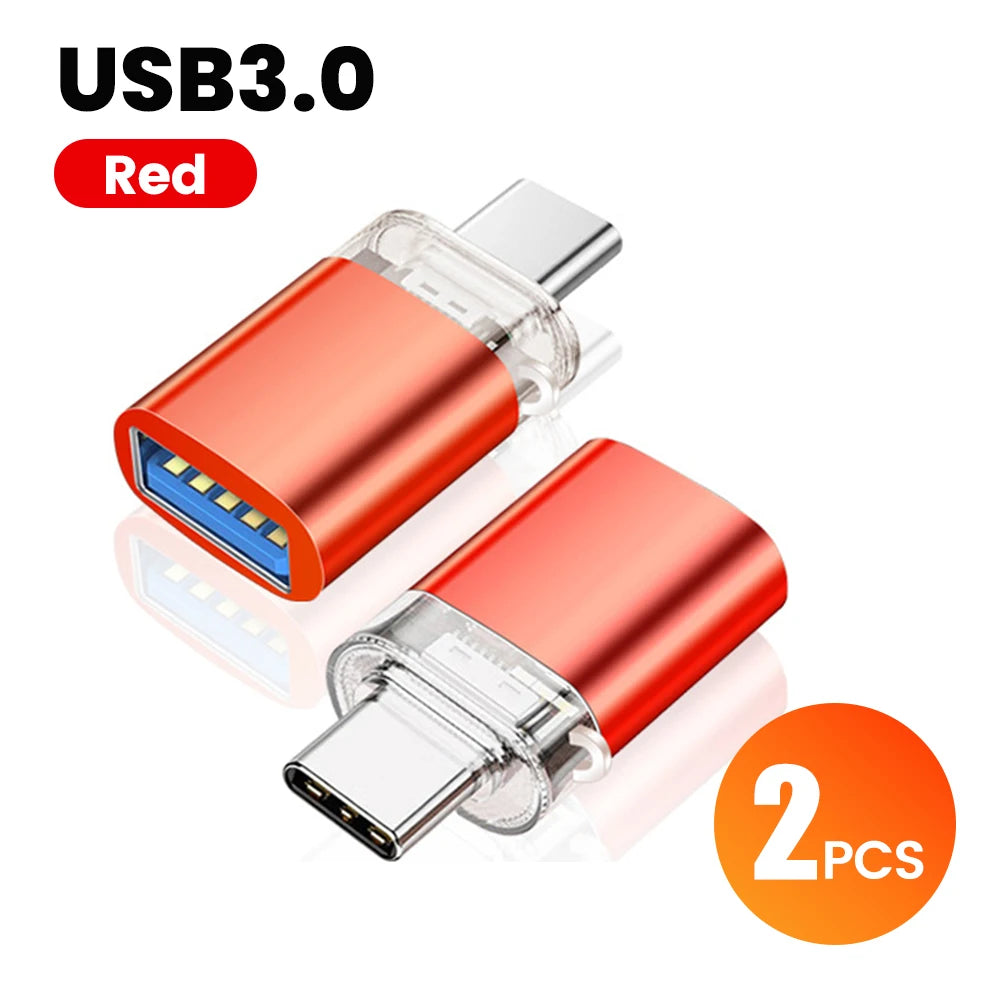 Mini OTG Type C to USB Adapter 3.0 USB C Male To USB A Female Data Connector For iphone 15 16 Xiaomi Samsung Huawei PC Laptop