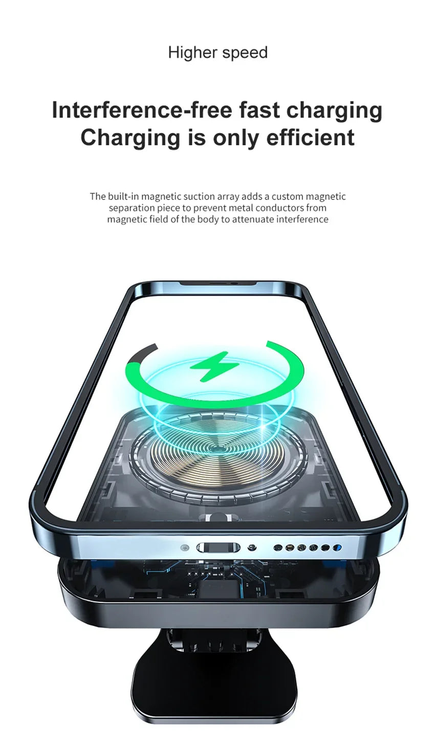 Magnetic Wireless Charger Car Air Vent Stand Phone Holder 15W Magnet Car Fast Charging Station For iPhone 12 13 14 Pro Max Mini