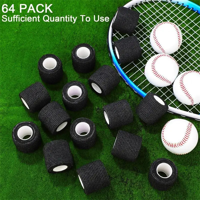 Wholesale 24Pcs Black Tape Tattoo Handle Bandage Anti-slip Athletic Nonwoven Waterproof Disposable Self-adhesive Elastic Bandage