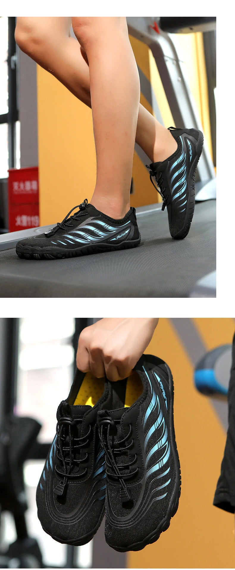 New Arrival Water Shoes Qiuck-Dry Aqua Shoes Men Women Outdoor Beach Swimming Wading Breathable Five-Finger Sneakers Size 36-46