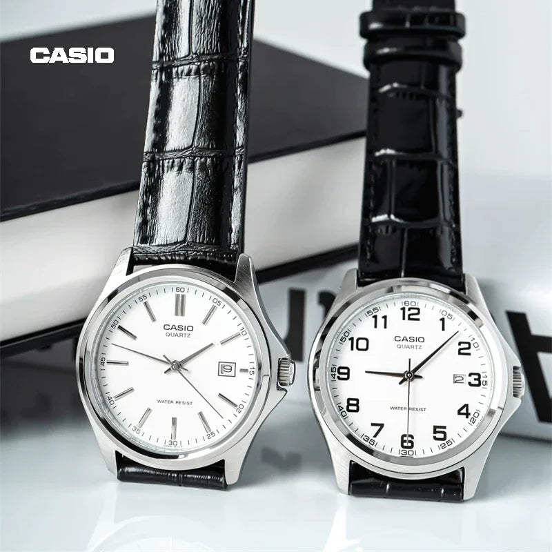 Casio MTP-1303D/1303L Temperament Waterproof Quartz Watch Stainless Steel MEN'S AND WOMEN'S Hands Analog Watch Calendar