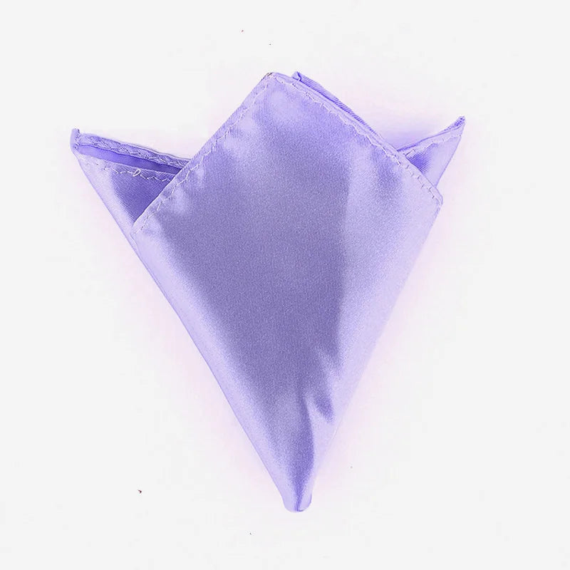 Luxury Men's Handkerchief Solid Color White Black Red Hankies Polyester Hanky Business Pocket Square Chest Towel 22*22CM