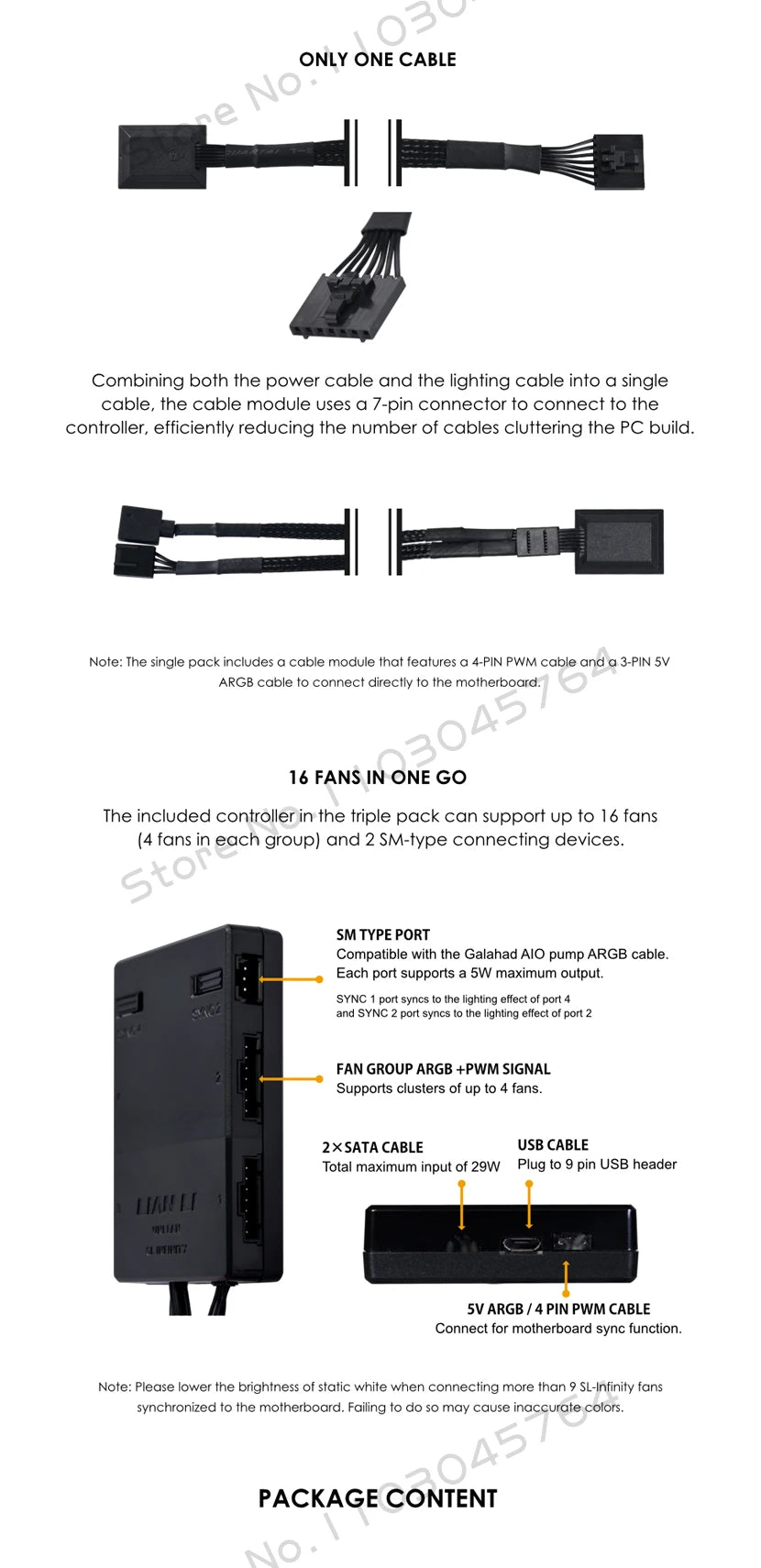 Lian Li Uni Fan SL-INF 120 Infinity Mirror Case Radiator Fan Cableless Gen.3th 12cm Watercooler Forward/ Reversed Blade