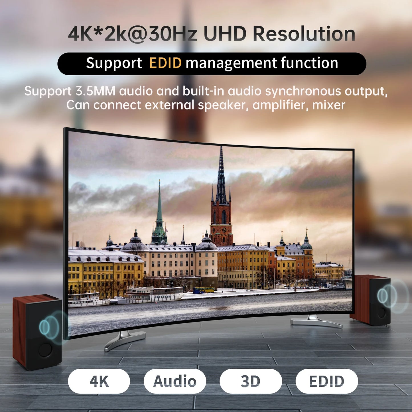 4K 30Hz Video HDMI Matrix 8x8, MT-ViKI HDMI Matrix Switcher Splitter 4 in 4 Out with Web GUI AA