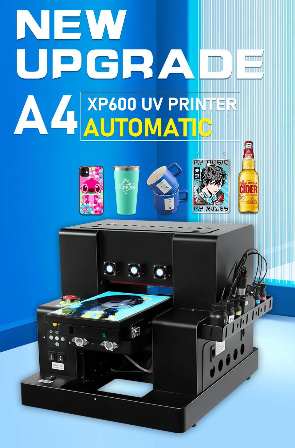 A4 UV Printer For Epson XP600 UV DTF Printing Machine For Wood Metal Acrylic Pen UV Printer UV DTF Sticker Printer impresora uv