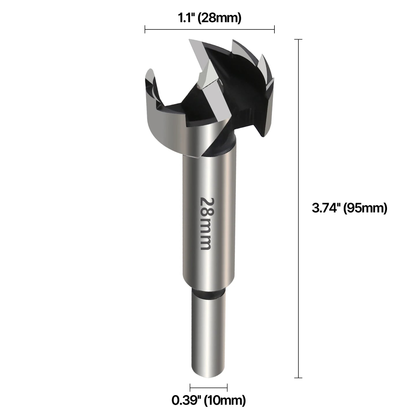 Vearter 1Pc 6mm-100mm Forstner Woodworking Tools Hole Saw Hinge Boring Drill Bits Round Shank High Carbon Steel Cutter