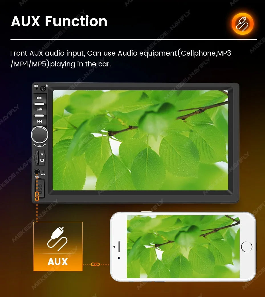 MEKEDE 1 din MP5 Player 7inch HD Touch Screen Car Radio 1DIN Auto audio USB BT TF Card For Universal Autoradio Multimedia Player