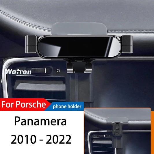 Car Phone Holder For Porsche Panamera 2010-2022 GPS Special Gravity Navigation Mobile Bracket 360 Degree Rotating Stand