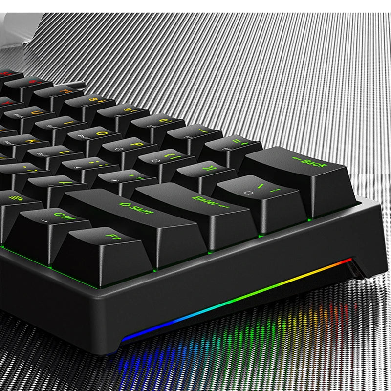 USB K620 Mini Backlit RGB Gaming Mechanical Keyboard Gamer Mechanic Kit 60 Percent DIY Custom PBT Keycap Hotswap USB PC Laptop N