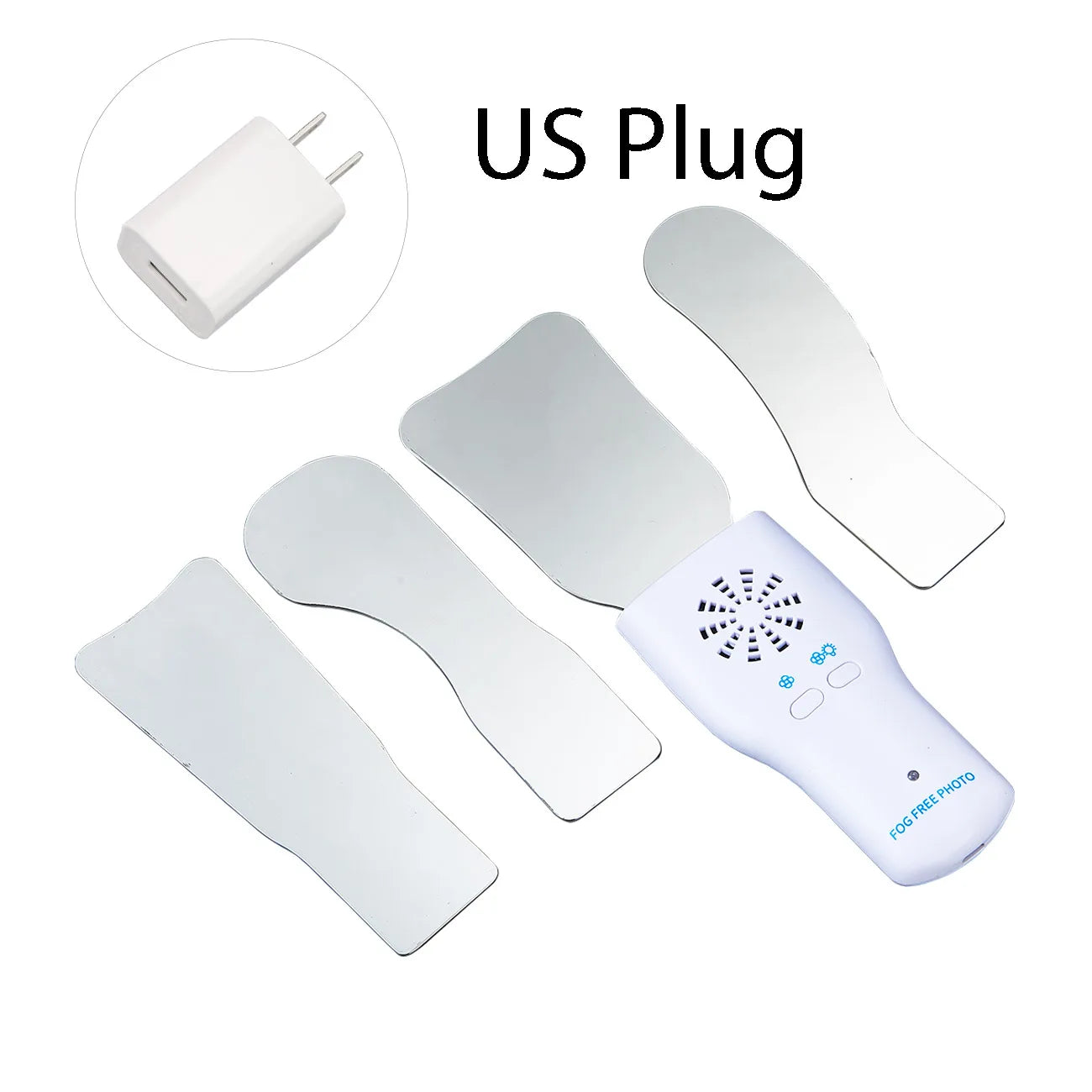 Dental Anti-Fog Mirrors Set Mirror With LED Light Orthodontic Reflectors Fog Free Intraoral Photography Stainless Steel Dentist